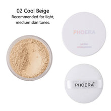 Încarcă imaginea în vizualizatorul Galerie, PHOERA New Loose Powder Face Matte Oil Control Makeup Skin Finish Powder Facial Whitening Brighten Skin Powder Concealer TSLM1