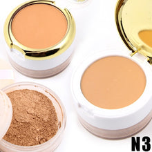 Încarcă imaginea în vizualizatorul Galerie, HOT Miss Rose face makeup 3 in 1 bare mineral compact and loose powder pallet oil control sun block concealer powder setting