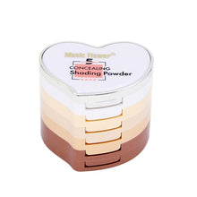 Încarcă imaginea în vizualizatorul Galerie, Five-layer Pressed Powder Cover Blemishes Even Skin Tone Brighten Makeup Effect Makeup Pressed Powder New Arrival
