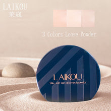 Încarcă imaginea în vizualizatorul Galerie, LAIKOU Matt Powder Long Lasting Oil Control Makeup 3 Colors Loose Powder Natural Waterproof Concealer Loose Powder Firm Skin 15g
